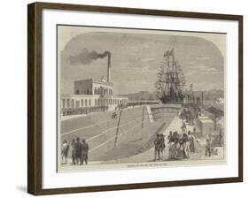 Opening of the New Dry Dock at Suez-null-Framed Giclee Print