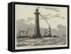 Opening of the New Eddystone Lighthouse by the Duke of Edinburgh-null-Framed Stretched Canvas