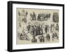 Opening of the New Townhall at Bradford, Sketches in the Streets-Charles Joseph Staniland-Framed Giclee Print