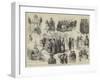 Opening of the New Townhall at Bradford, Sketches in the Streets-Charles Joseph Staniland-Framed Giclee Print