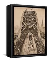 Opening of the new Tyne Bridge by King George V, Newcastle-upon-Tyne, 10 October 1928 (1935)-Unknown-Framed Stretched Canvas