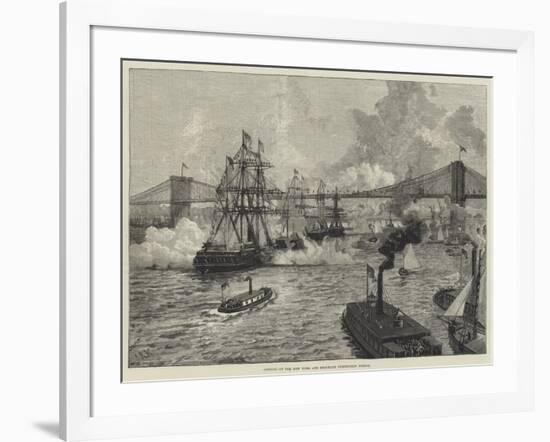 Opening of the New York and Brooklyn Suspension Bridge-null-Framed Giclee Print
