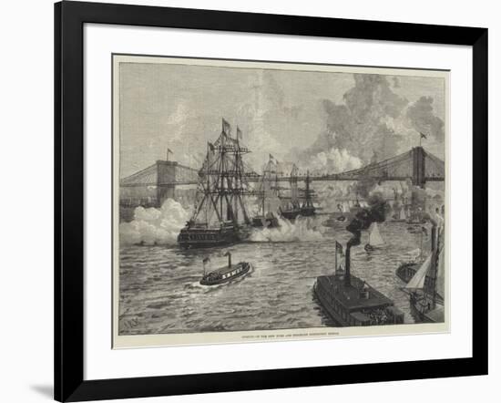 Opening of the New York and Brooklyn Suspension Bridge-null-Framed Giclee Print