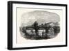 Opening of the North Devon Railway: the Iron Railway Bridge over the River Taw Near Barnstaple 1854-null-Framed Giclee Print