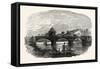 Opening of the North Devon Railway: the Iron Railway Bridge over the River Taw Near Barnstaple 1854-null-Framed Stretched Canvas