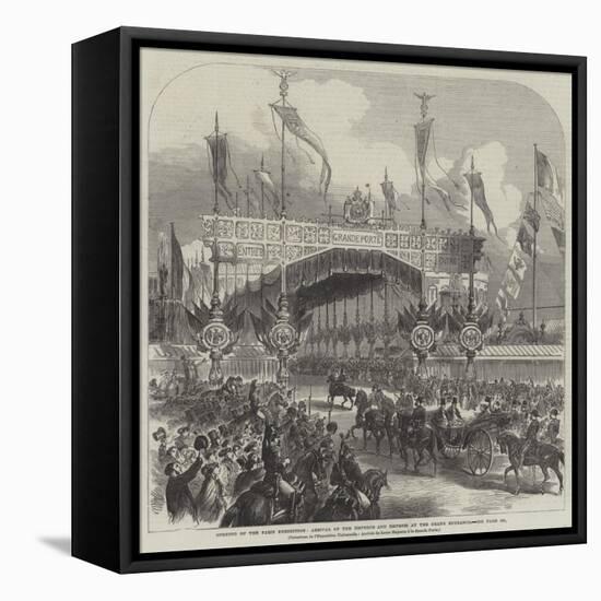 Opening of the Paris Exhibition, Arrival of the Emperor and Empress at the Grand Entrance-null-Framed Stretched Canvas