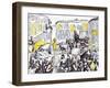 Opening of the Primeval Royal Academy-Edward Tennyson Reed-Framed Giclee Print