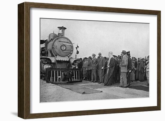 Opening of the Railway by King Faisal I of Iraq-null-Framed Photographic Print