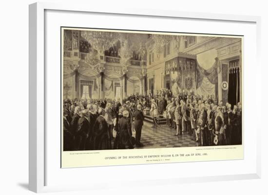 Opening of the Reichstag-Anton Alexander von Werner-Framed Giclee Print