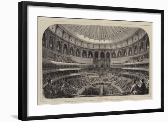 Opening of the Royal Albert Hall of Arts and Sciences by Her Majesty, 29 March 1871-null-Framed Giclee Print