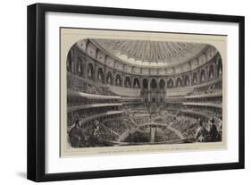 Opening of the Royal Albert Hall of Arts and Sciences by Her Majesty, 29 March 1871-null-Framed Giclee Print