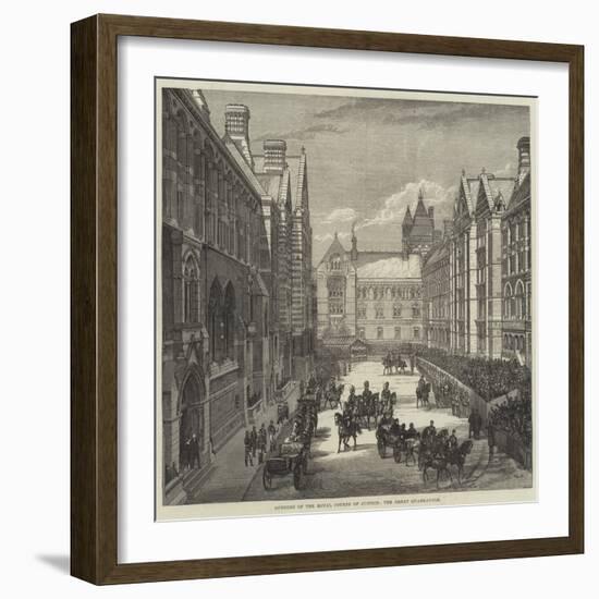 Opening of the Royal Courts of Justice, the Great Quadrangle-null-Framed Giclee Print