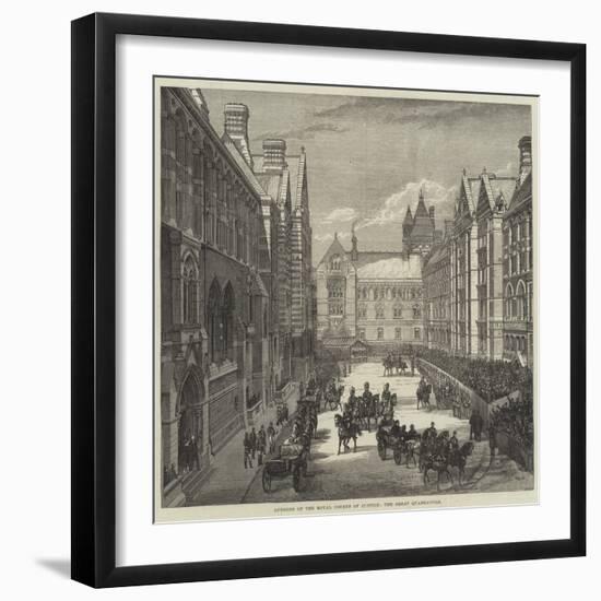 Opening of the Royal Courts of Justice, the Great Quadrangle-null-Framed Giclee Print