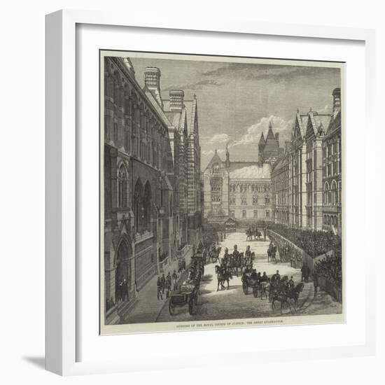 Opening of the Royal Courts of Justice, the Great Quadrangle-null-Framed Giclee Print