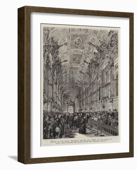 Opening of the Royal Holloway College for Women by the Queen-null-Framed Giclee Print