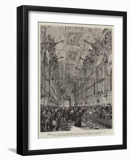 Opening of the Royal Holloway College for Women by the Queen-null-Framed Giclee Print