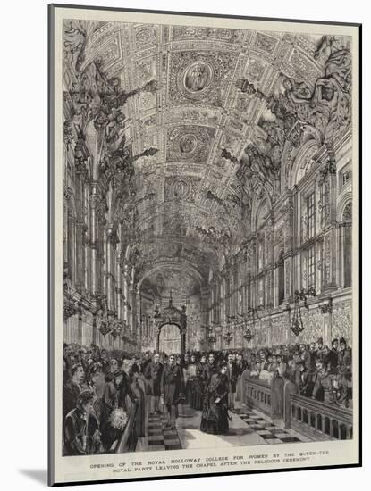 Opening of the Royal Holloway College for Women by the Queen-null-Mounted Giclee Print