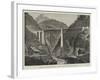 Opening of the St Gothard Railway, Viaduct on the Maderan Valley-null-Framed Giclee Print