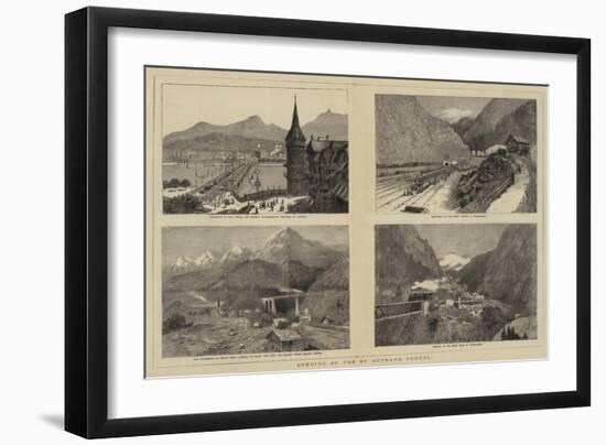 Opening of the St Gothard Tunnel-null-Framed Giclee Print