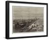 Opening of the Suez Canal, the Procession of Ships in the Canal-null-Framed Giclee Print