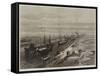 Opening of the Suez Canal, the Procession of Ships in the Canal-null-Framed Stretched Canvas
