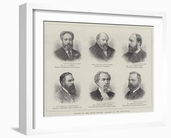 Opening of the Tower Bridge, Leaders of the Enterprise-null-Framed Giclee Print