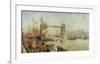 Opening Of Tower Bridge-William Lionel Wyllie-Framed Premium Giclee Print