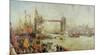 Opening Of Tower Bridge-William Lionel Wyllie-Mounted Premium Giclee Print