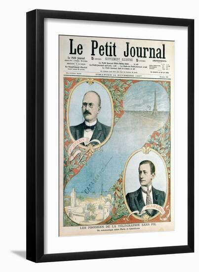 Opening of Wireless Telegraph Link Between Paris and Casablanca, 1907-null-Framed Giclee Print