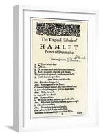 Opening Page of Hamlet-null-Framed Giclee Print