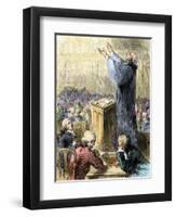 Opening Prayer of the First Continental Congress in Carpenters Hall Philadelphia, c.1774-null-Framed Premium Giclee Print