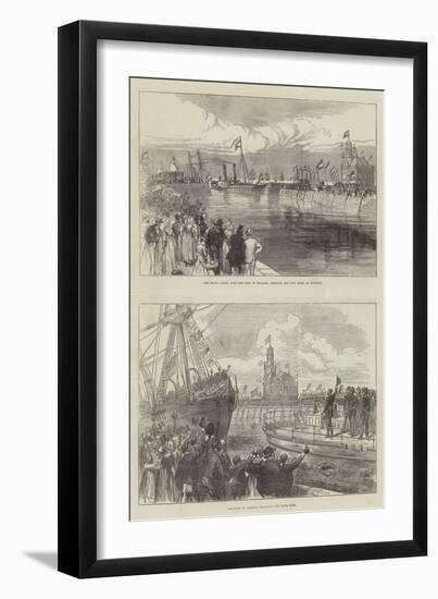 Opening the Docks at Flushing-null-Framed Giclee Print