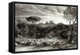 Opening the Fold, Early Morning, 1880-Samuel Palmer-Framed Stretched Canvas