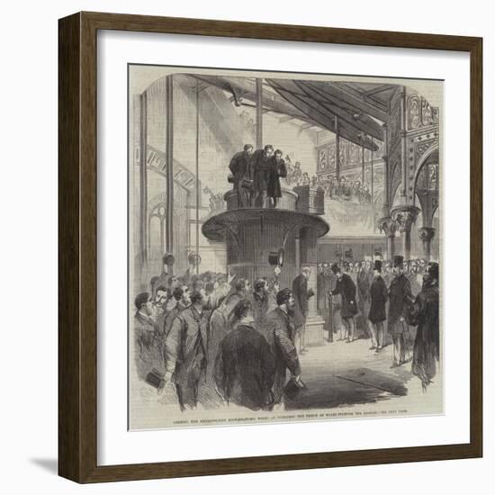 Opening the Metropolitan Main-Drainage Works at Crossness, the Prince of Wales Starting the Engines-null-Framed Giclee Print