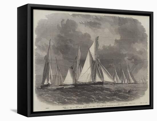 Opening Trip of the Royal Thames Yacht Club, the Fleet Off Greenhithe-Edwin Weedon-Framed Stretched Canvas