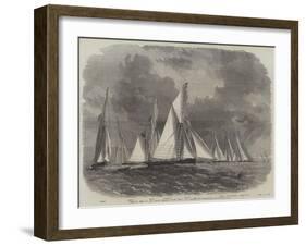 Opening Trip of the Royal Thames Yacht Club, the Fleet Off Greenhithe-Edwin Weedon-Framed Giclee Print