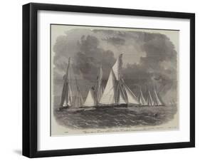 Opening Trip of the Royal Thames Yacht Club, the Fleet Off Greenhithe-Edwin Weedon-Framed Giclee Print