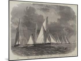 Opening Trip of the Royal Thames Yacht Club, the Fleet Off Greenhithe-Edwin Weedon-Mounted Giclee Print