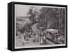 Opening Up a New Country, a Wayside Station on the Railway in British North Borneo-Henry Marriott Paget-Framed Stretched Canvas