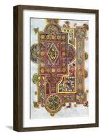 Opening Words of St Luke's Gospel Quoniam from the Book of Kells, C800-null-Framed Giclee Print