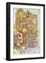 Opening Words of St Matthew's Gospel Liber Generationes, from the Book of Kells, C800-null-Framed Giclee Print