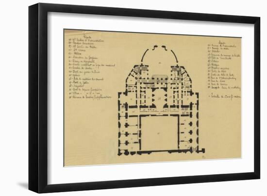 Opéra de Paris, plan de 2ème dessous de la scène et du sous-sol de l'arrière du bâtiment-Alphonse Gosset-Framed Giclee Print