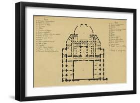 Opéra de Paris, plan de 2ème dessous de la scène et du sous-sol de l'arrière du bâtiment-Alphonse Gosset-Framed Giclee Print