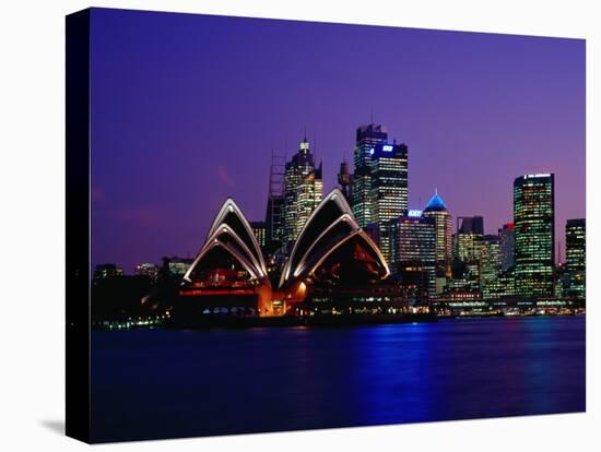 Opera House and City Skyline at Dusk, Sydney, Australia-Richard I'Anson-Stretched Canvas