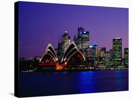 Opera House and City Skyline at Dusk, Sydney, Australia-Richard I'Anson-Stretched Canvas