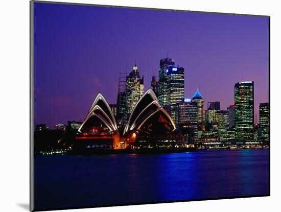 Opera House and City Skyline at Dusk, Sydney, Australia-Richard I'Anson-Mounted Premium Photographic Print