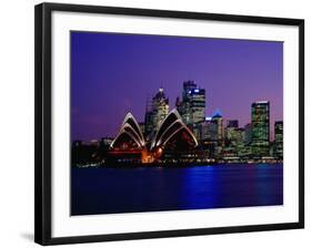 Opera House and City Skyline at Dusk, Sydney, Australia-Richard I'Anson-Framed Photographic Print