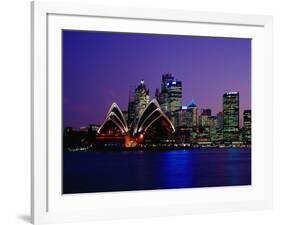 Opera House and City Skyline at Dusk, Sydney, Australia-Richard I'Anson-Framed Photographic Print