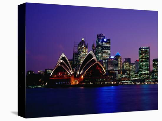 Opera House and City Skyline at Dusk, Sydney, Australia-Richard I'Anson-Stretched Canvas