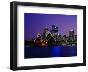 Opera House and City Skyline at Dusk, Sydney, Australia-Richard I'Anson-Framed Photographic Print